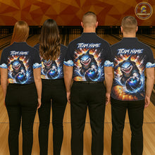 Load image into Gallery viewer, Personalized Funny Shark Bowling Team Shirt Bowling Jersey for Women Polo &amp; Quarter-Zip QZT948