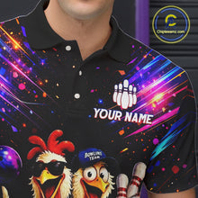 Load image into Gallery viewer, Custom Neon Funny Chicken Bowling Team Jersey for Men Bowling Shirt Bowling Tournament Polo &amp; 1/4-Zip QZT956