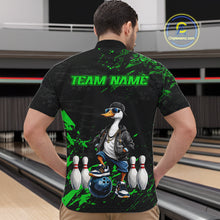 Load image into Gallery viewer, Personalized Green Funny Goose Bowling Team Shirt for Men Bowling League Jersey Polo &amp; 1/4-Zip QZT877