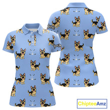 Load image into Gallery viewer, Womens Golf Polo Shirt Custom Funny German Shepherd Team Ladies Golf Tops, Dog Lover Gift NHN0213