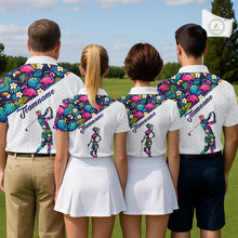 Load image into Gallery viewer, Funny Womens Golf Polo Shirt Custom Toucan Tropical Pattern, Flamingo Golf Shirts For Ladies NHN0192