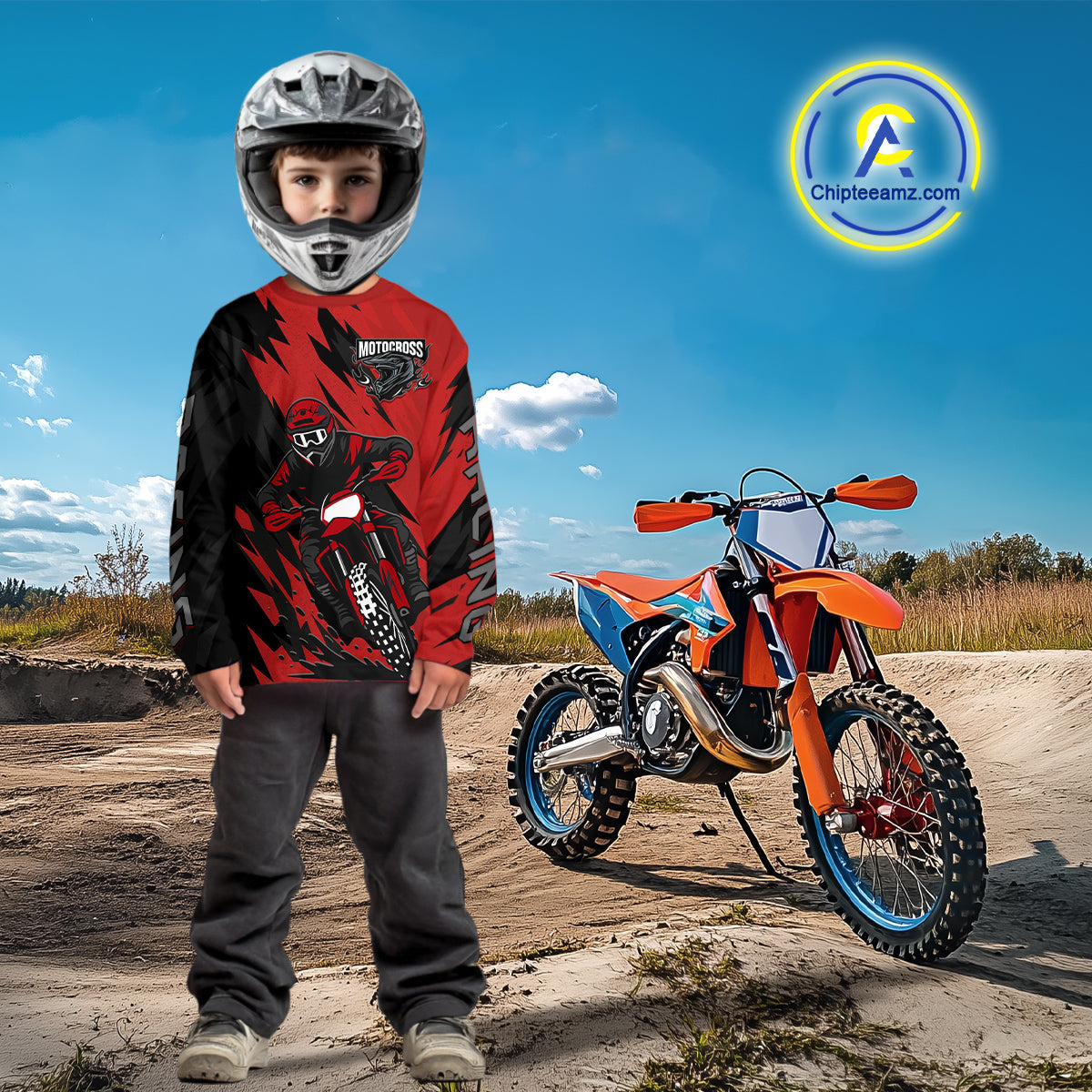 Red Custom Motocross Jersey for Men Women Kid Dirt Bike Shirts Motorcycle Shirt XM456
