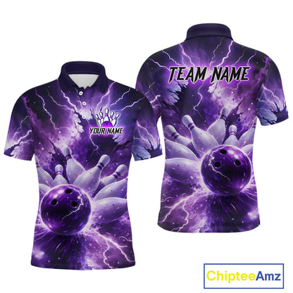 Purple Lightning Thunder Bowling Shirts Yellow for Team Women Men Bowling Jersey MBL247
