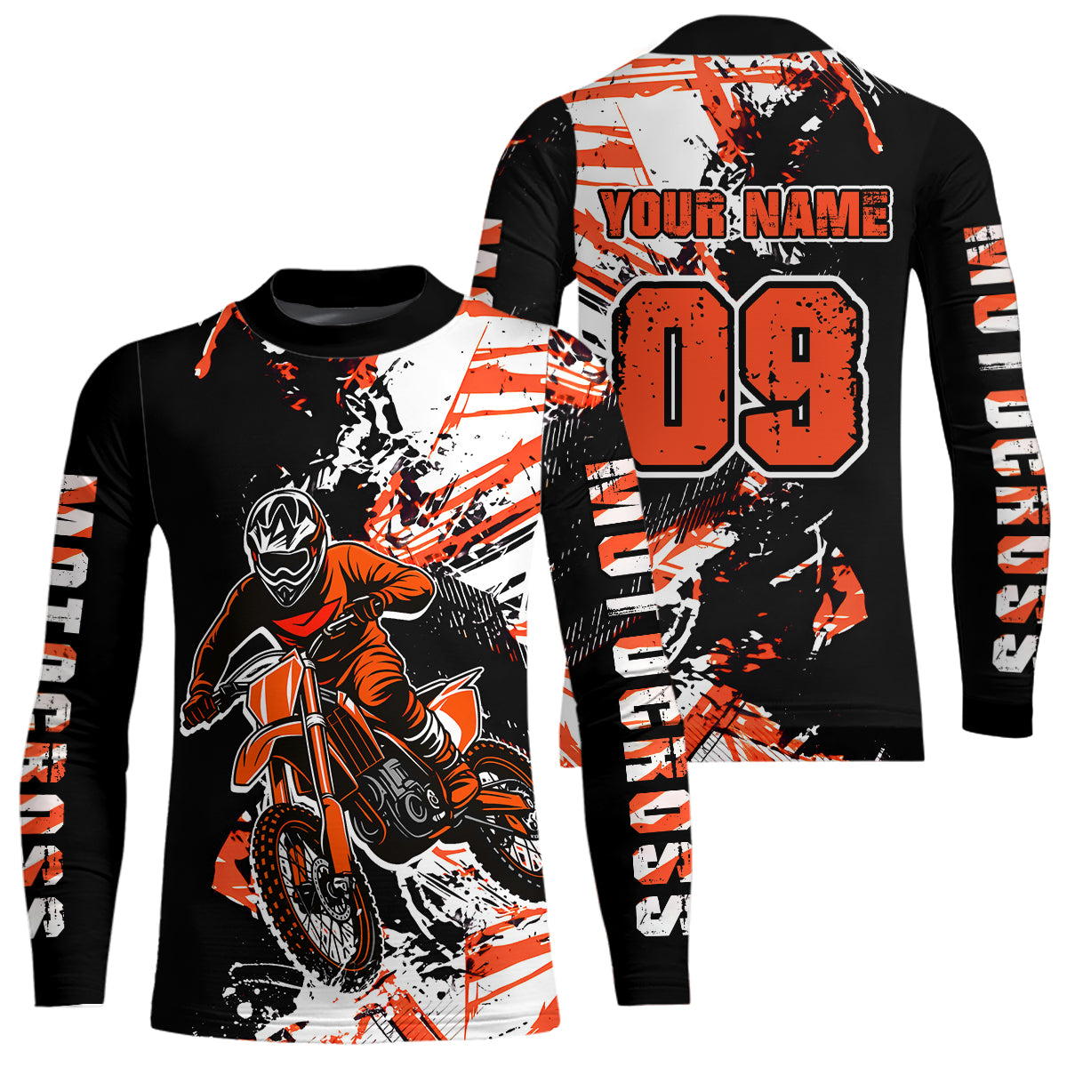 Orange Motocross Jersey Kids Women Men Custom Dirt Bike Shirts Motorcycle Shirt XM495