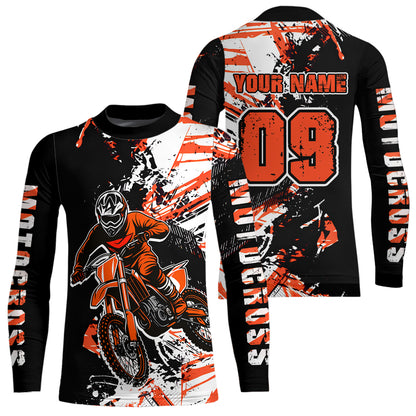 Orange Motocross Jersey Kids Women Men Custom Dirt Bike Shirts Motorcycle Shirt XM495