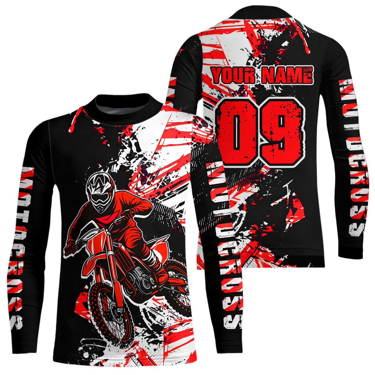 Red Motocross Jersey Kids Women Men Custom Dirt Bike Shirts Motorcycle Shirt XM495