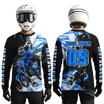 Blue Motocross Jersey Kids Women Men Custom Dirt Bike Shirts Motorcycle Shirt XM495