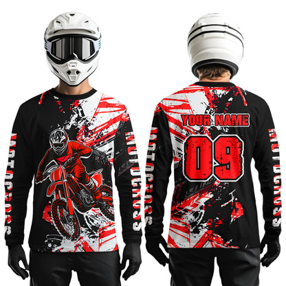 Red Motocross Jersey Kids Women Men Custom Dirt Bike Shirts Motorcycle Shirt XM495