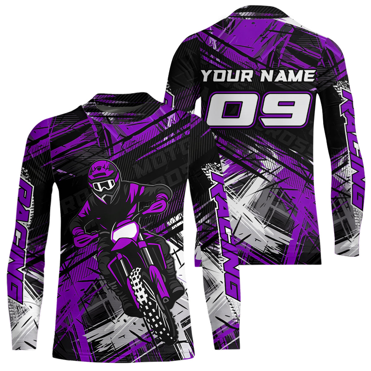 Purple Motocross Jersey for Men Kids Women Custom Dirt Bike Shirts Motorcycle Shirt XM496