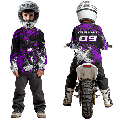 Purple Motocross Jersey for Men Kids Women Custom Dirt Bike Shirts Motorcycle Shirt XM496