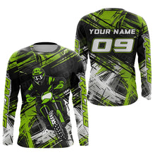 Load image into Gallery viewer, Green Motocross Jersey for Men Kids Women Custom Dirt Bike Shirts Motorcycle Shirt XM496