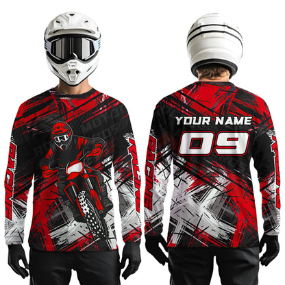 Red Motocross Jersey for Men Kids Women Custom Dirt Bike Shirts Motorcycle Shirt XM496