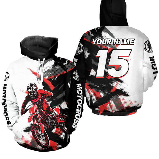 Custom Motocross Hoodie for Men Women Dirt Bike Pink Blue Racing Hoodie Shirt MH460