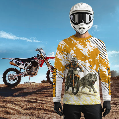 Wolf Motocross Racing Jersey Custom Dirt Bike Shirts for Men Kid Women Riding Jersey XM400