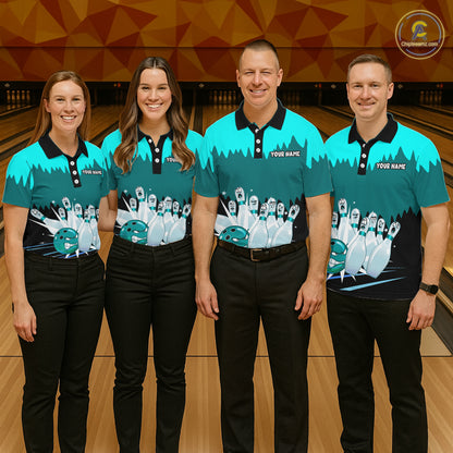 Custom Bowling Shirts for Women Men Bowling Jersey Polo & 1/4 Zip Shirt for Team MBL221
