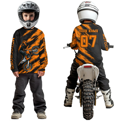 Orange Motocross Jersey Men Kid Women Dirt Bike Jersey Custom Motorcycle Riding Shirt XM483