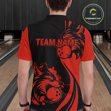 Load image into Gallery viewer, Red Wolf Bowling Shirts for Team Men Women Custom Wolf Bowling Jerseys for Couples MBL197
