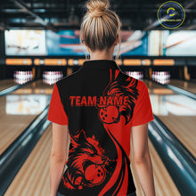 Load image into Gallery viewer, Red Wolf Bowling Shirts for Team Men Women Custom Wolf Bowling Jerseys for Couples MBL197