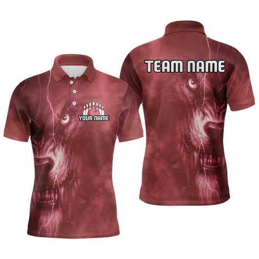 Wolf Bowling Shirts for Team Women Men Custom Wolf Bowling Jerseys for Couples MBL204