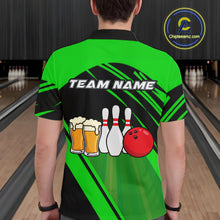 Load image into Gallery viewer, Funny Beer Bowling Shirts Green Bowling Jersey for Team Women Men Bowl League MBL261