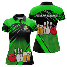 Load image into Gallery viewer, Funny Beer Bowling Shirts Green Bowling Jersey for Team Women Men Bowl League MBL261