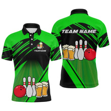 Load image into Gallery viewer, Funny Beer Bowling Shirts Green Bowling Jersey for Team Women Men Bowl League MBL261
