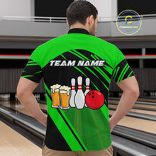 Load image into Gallery viewer, Funny Beer Bowling Shirts Green Bowling Jersey for Team Women Men Bowl League MBL261