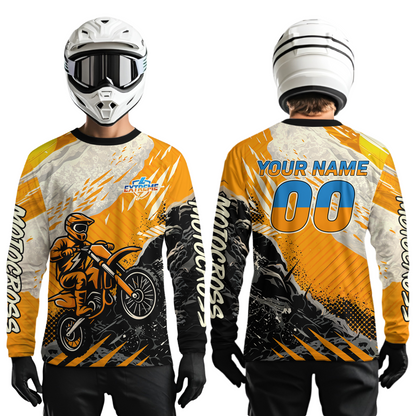 Orange Motocross Jersey Custom Dirt Bike Shirts Men Kid Women Racing Off road Jersey XM416