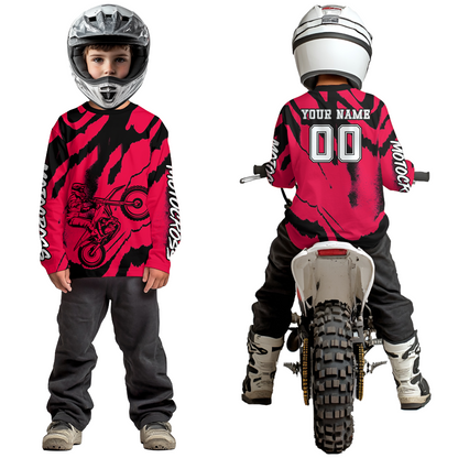 Pink Motocross Jersey for Kid Women Men Custom Dirt Bike Shirts Moto Racing Shirt XM428