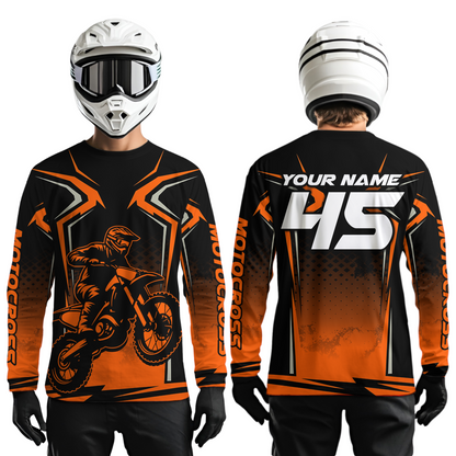 Custom Orange Motocross Racing Jersey Men Women Kid Dirt Bike Shirts Motorcycle Shirt XM442