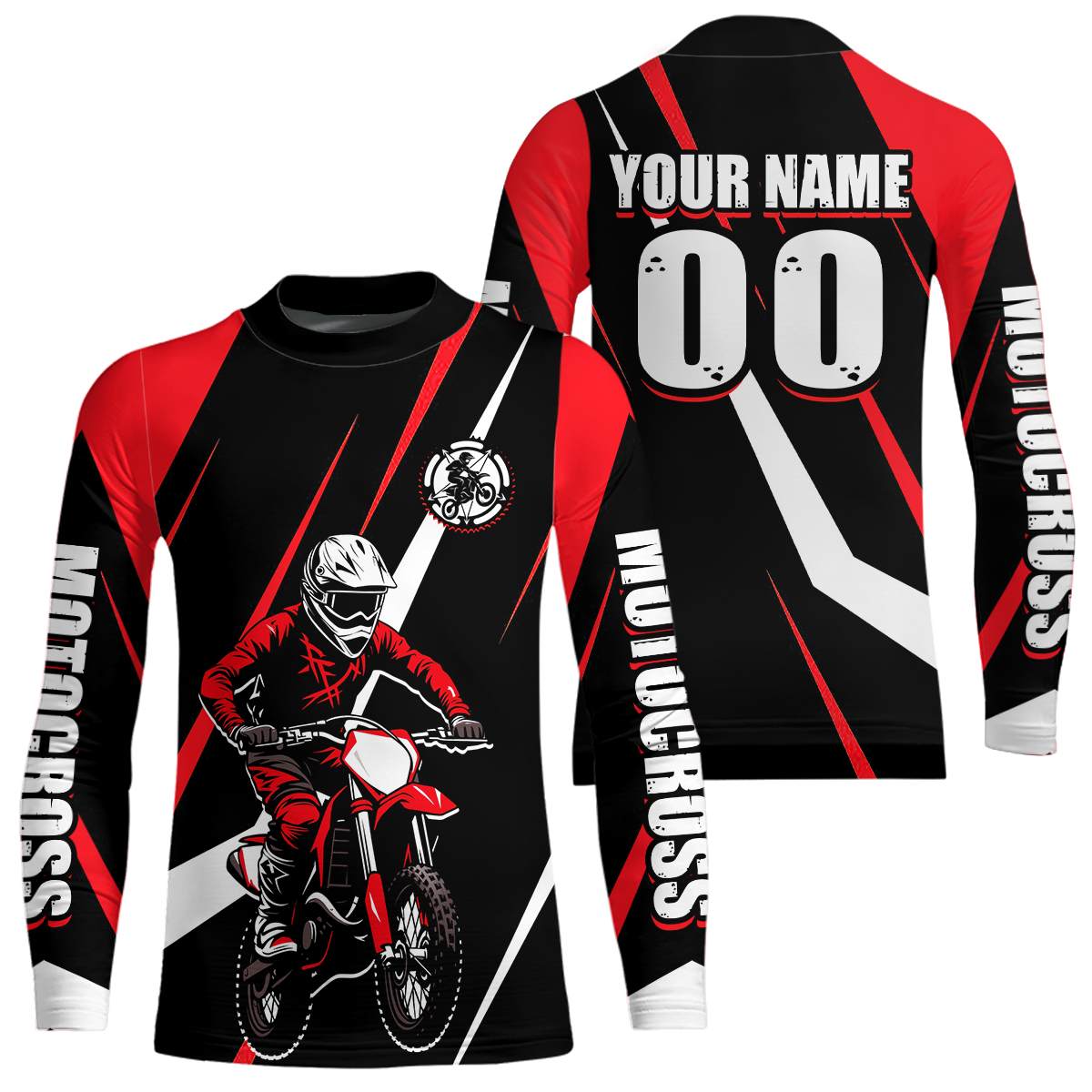 Red Custom Motocross Racing Jersey Men Women Kid Dirt Bike Motorcycle Riding Shirt XM454