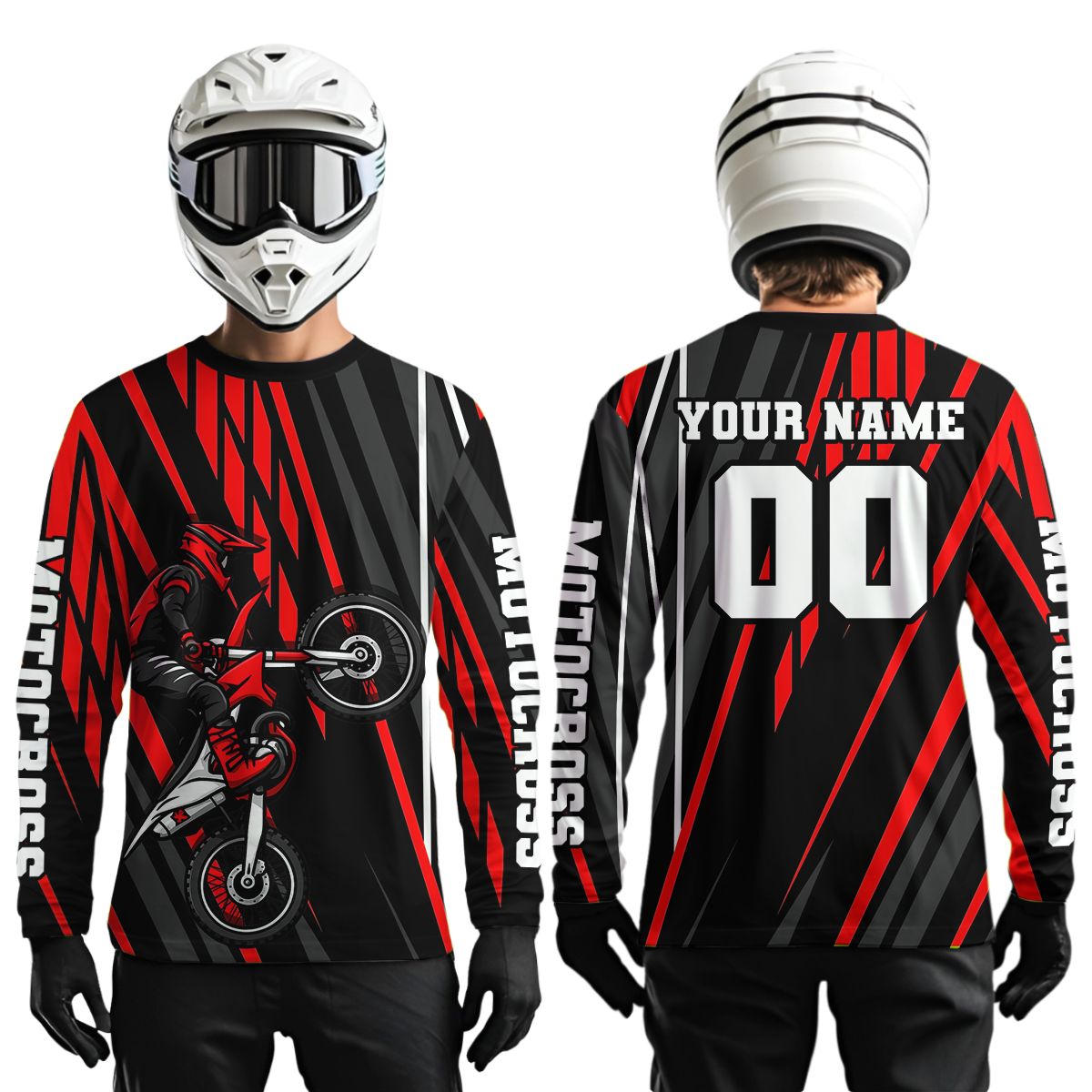 Red Custom Motocross Jersey for Men Women Kid Dirt Bike Shirts Moto Racing Shirt XM461
