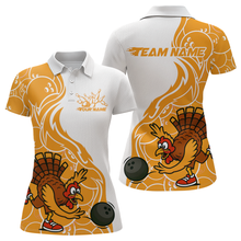 Load image into Gallery viewer, Custom Yellow Turkey Bowling Shirts for Women Men Team Bowling Jerseys Thanksgiving MBL181