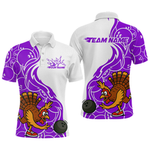 Load image into Gallery viewer, Custom Purple Turkey Bowling Shirts for Women Men Team Bowling Jerseys Thanksgiving MBL181