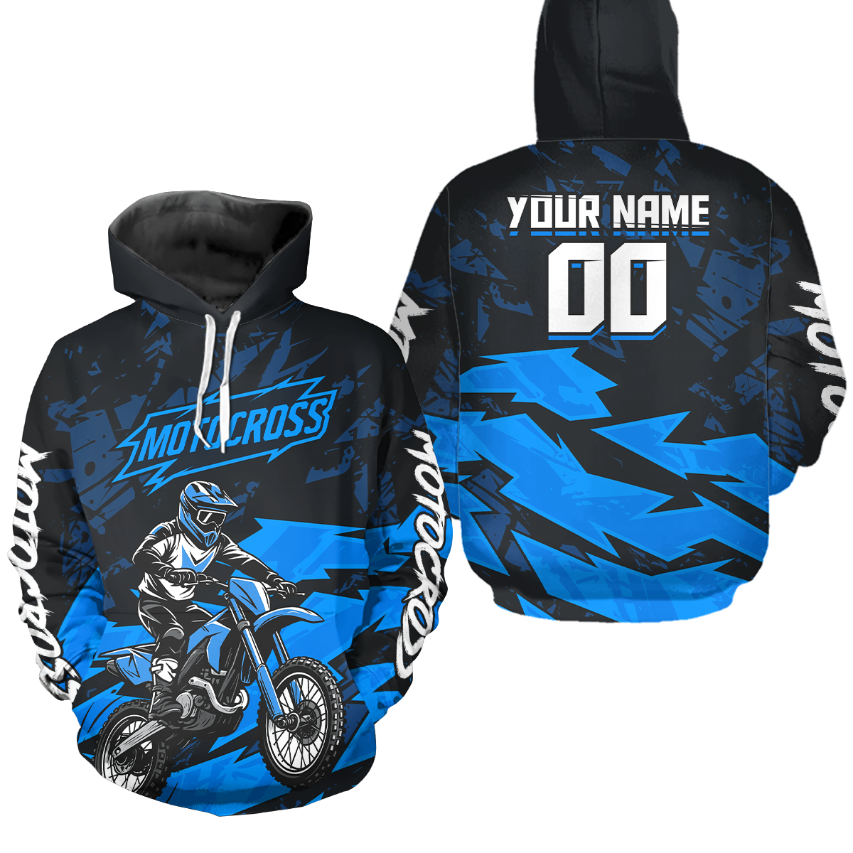 Custom Motocross Hoodie for Adult Men Women Dirt Bike Racing Hoodie Riding Shirt MH468