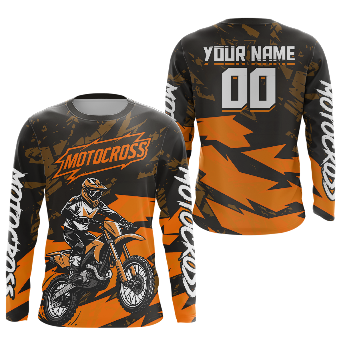 Orange Custom Motocross Racing Jersey Men Women Kid Dirt Bike Shirts Off road Shirt XM468