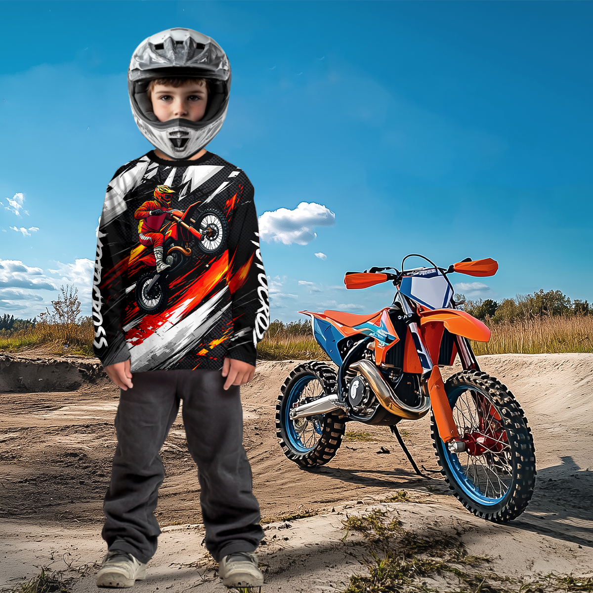 Custom Motocross Jersey for Kid Women Men Dirt Bike Shirts Motorcycle Riding Shirt XM492