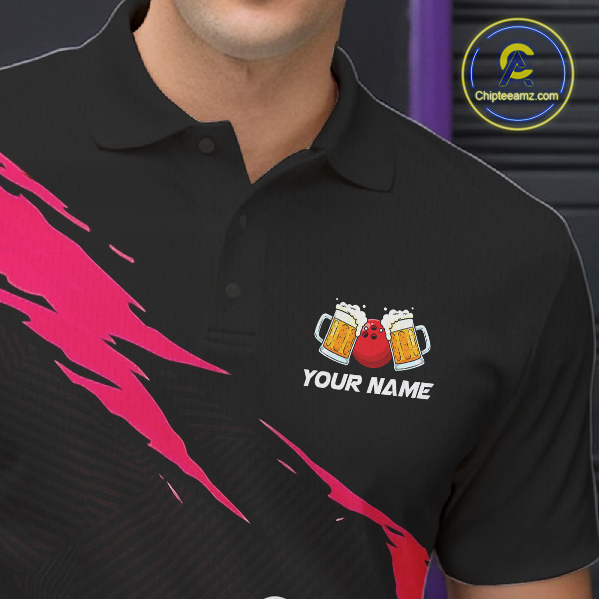 Pink Funny Beer Bowling Shirts Beer Bowling Jersey Team Women Men Bowl League MBL258