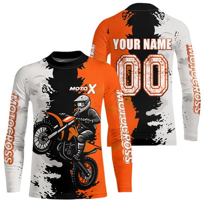 Orange Motocross Racing Jersey Custom Dirt Bike Shirts Men Kid Women Jersey XM420
