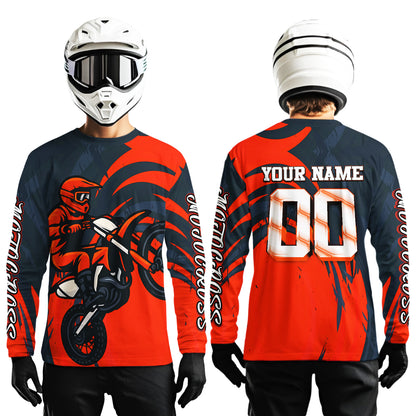 Orange Motocross Jersey Custom for Men Women Kid Dirt Bike Shirts Motorcycle Shirt XM436