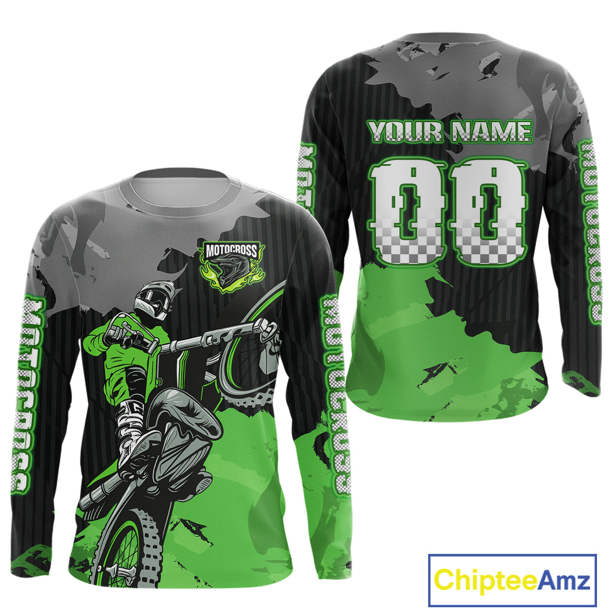 Green Custom Motocross Racing Jersey for Kid Men Women Dirt Bike Shirts Moto Shirt XM478