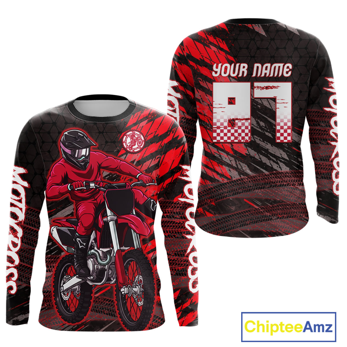 Red Motocross Racing Jersey Kids Women Men Custom Dirt Bike Shirts Motorcycle Shirt XM494