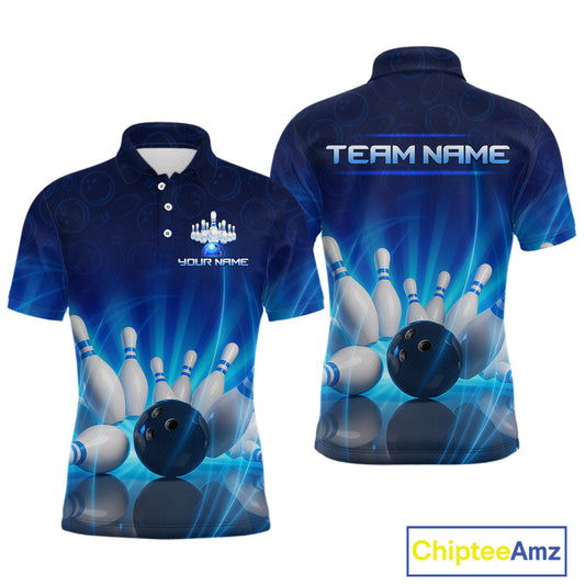 Custom Lightning Bowling Jersey for Men Bowling Team Shirts Bowling Uniform Polo & 1/4 Zip HNT164