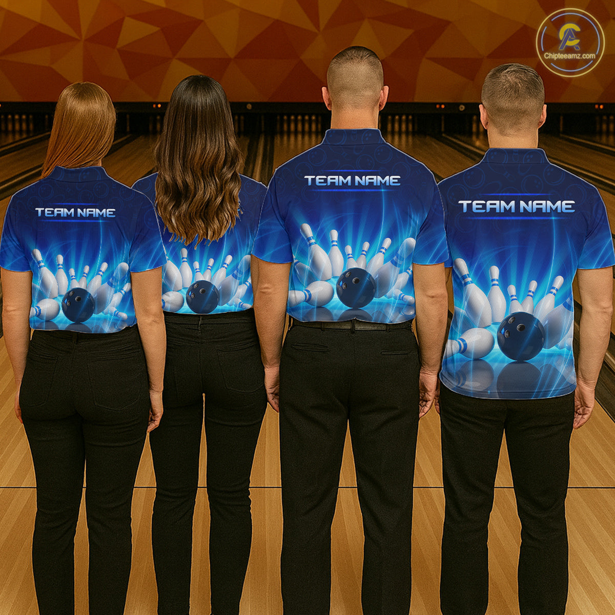 Custom Lightning Bowling Jersey for Women Bowling Team Shirts Bowling Uniform Polo & 1/4 Zip HNT164