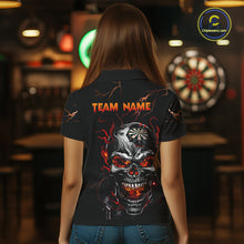Load image into Gallery viewer, Custom Thunder Skull Darts Board Dart Shirts for Women Darts Team Jerseys Polo &amp; 1/4 Zip NNT134