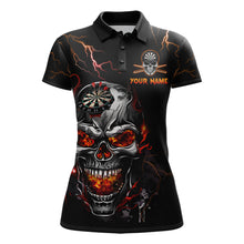 Load image into Gallery viewer, Custom Thunder Skull Darts Board Dart Shirts for Women Darts Team Jerseys Polo &amp; 1/4 Zip NNT134