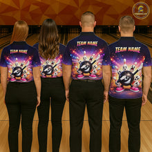 Load image into Gallery viewer, Custom Galaxy Funny Bowling Jersey for Men Bowling Tournament Polo &amp; 1/4 Zip Bowling Team Shirts HNT217