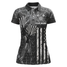 Load image into Gallery viewer, Custom US Flag Darts Shirt for Women Darts Team Jerseys Dart Tournament Polo &amp; 1/4 Zip NNT113