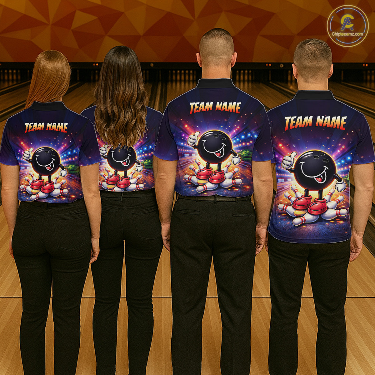 Custom Funny Bowling Jersey for Men Bowling Tournament Polo & 1/4 Zip Bowling Team Shirts HNT221