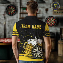 Load image into Gallery viewer, Custom Funny Beer Dart Shirts for Men Darts Team Jerseys Dart League Polo &amp; 1/4 Zip NNT141